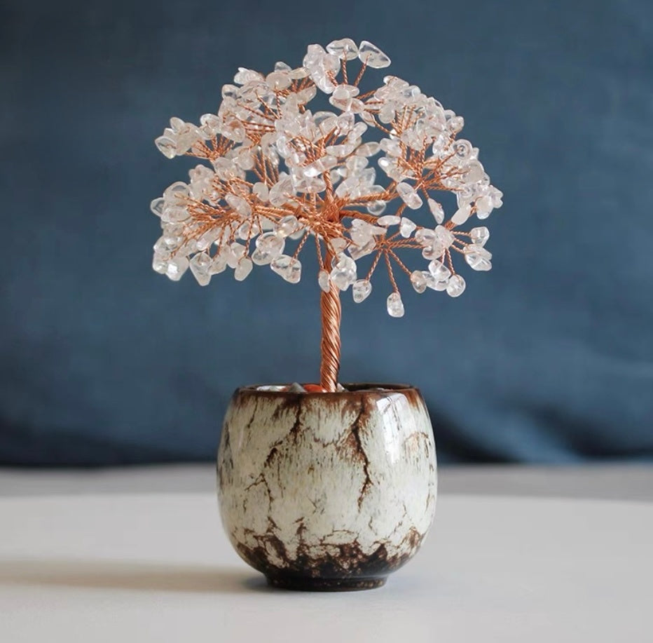 Balancing Energy White Crystal Tree of Life