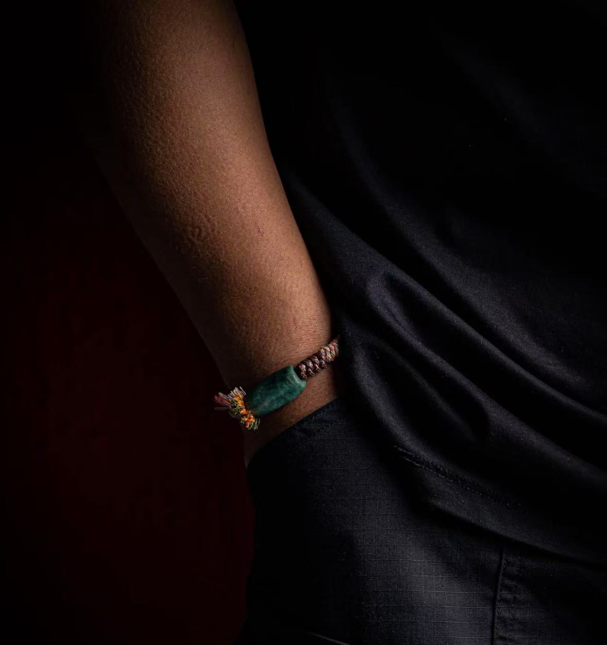 Tibetan Handwoven Amazonite Bracelet for Men