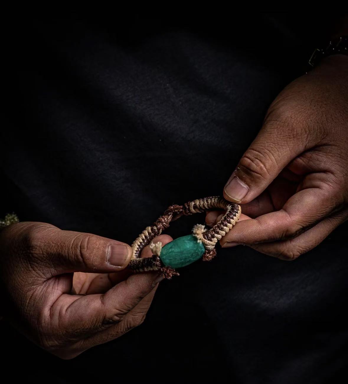 Tibetan Handwoven Amazonite Bracelet for Men
