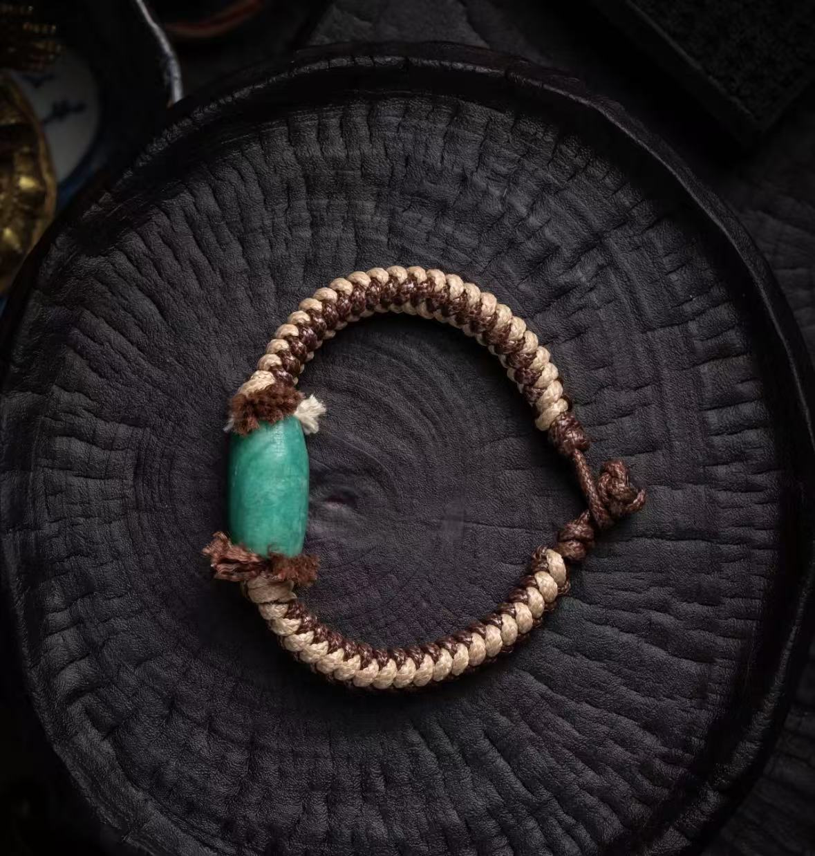 Tibetan Handwoven Amazonite Bracelet for Men