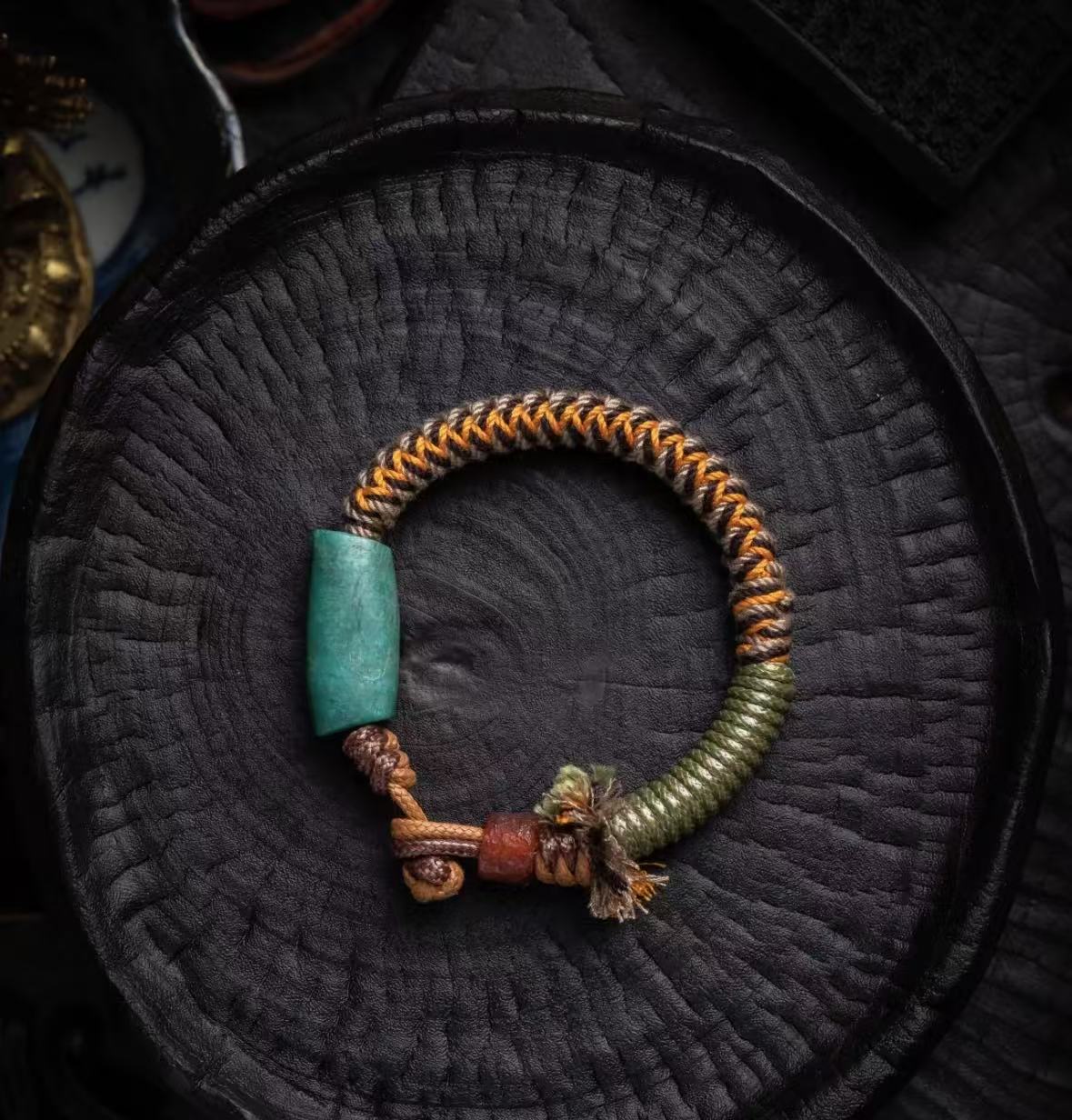 Tibetan Handwoven Amazonite Bracelet for Men