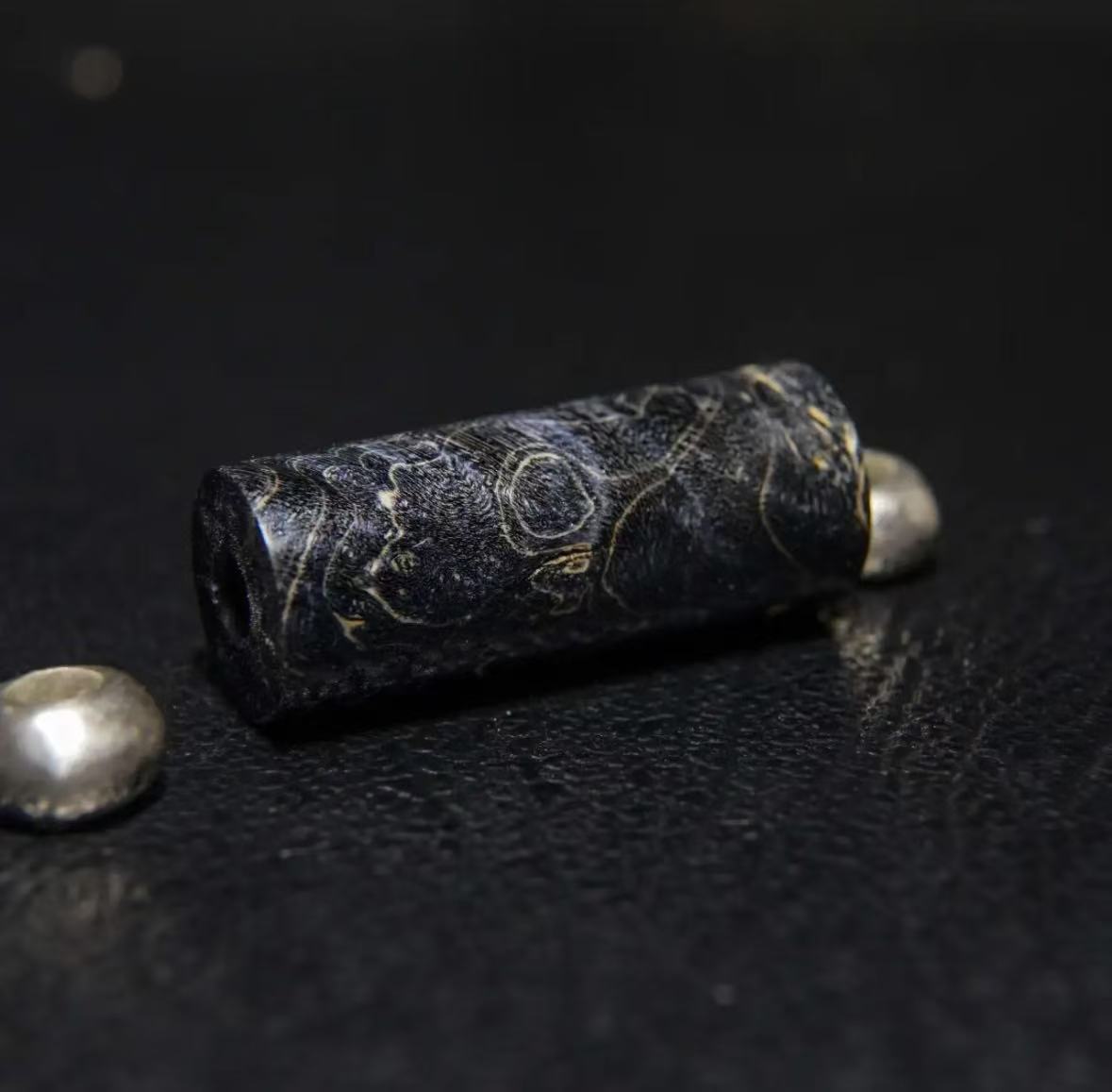 Handcrafted Black Stabilized Wood Men’s Bracelet