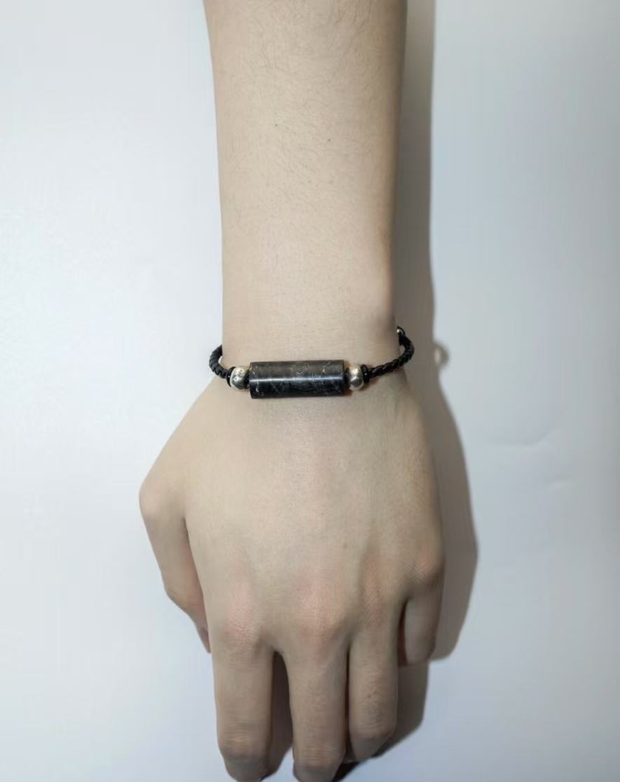 Handcrafted Black Stabilized Wood Men’s Bracelet