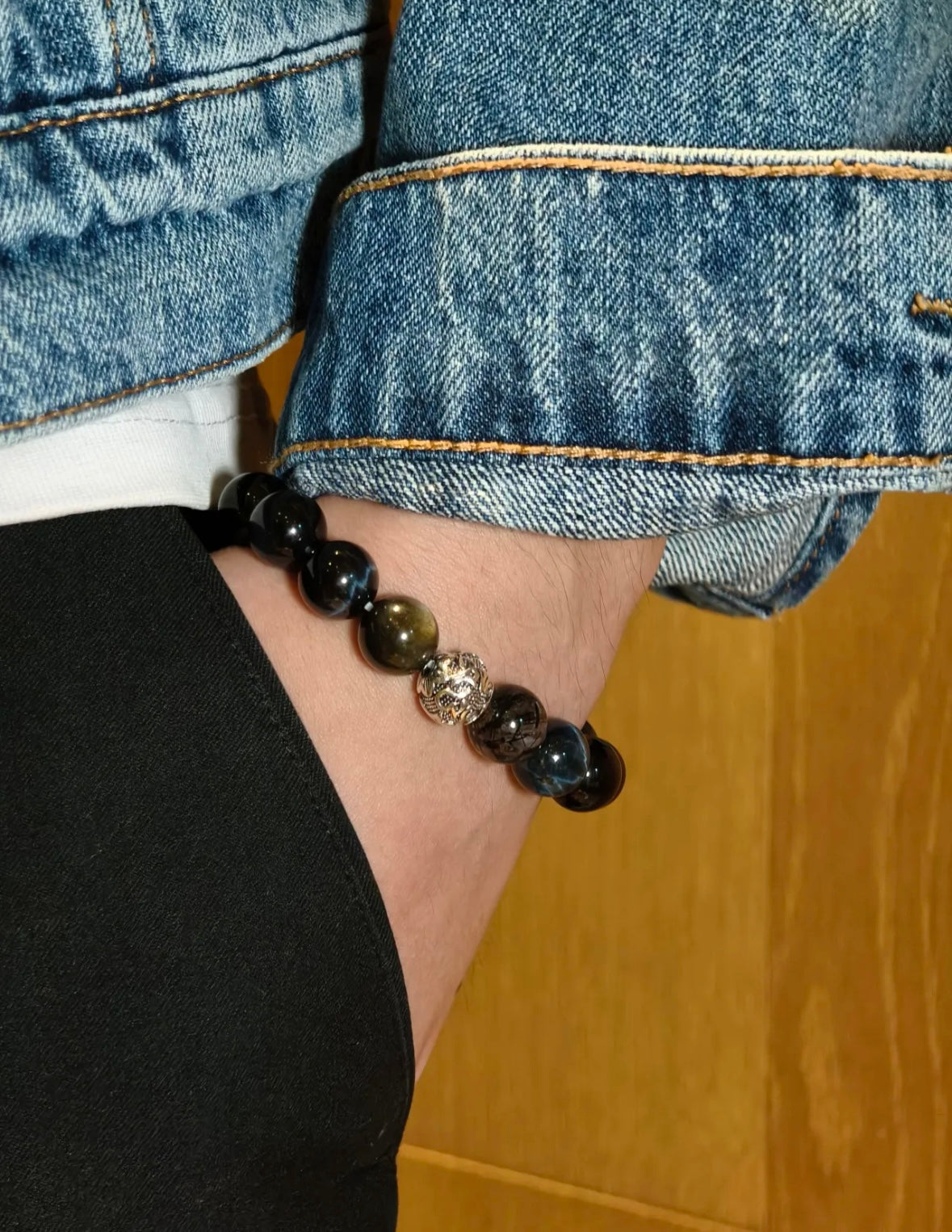 Wealth & Energy Tiger’s Eye(12mm) Men’s Bracelet for Career Success