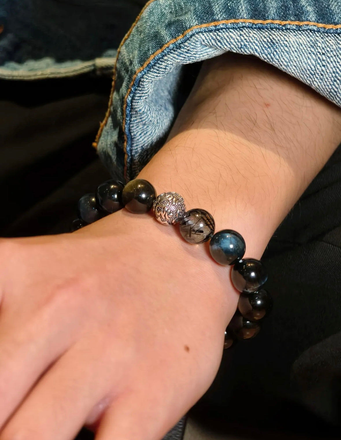 Wealth & Energy Tiger’s Eye(12mm) Men’s Bracelet for Career Success