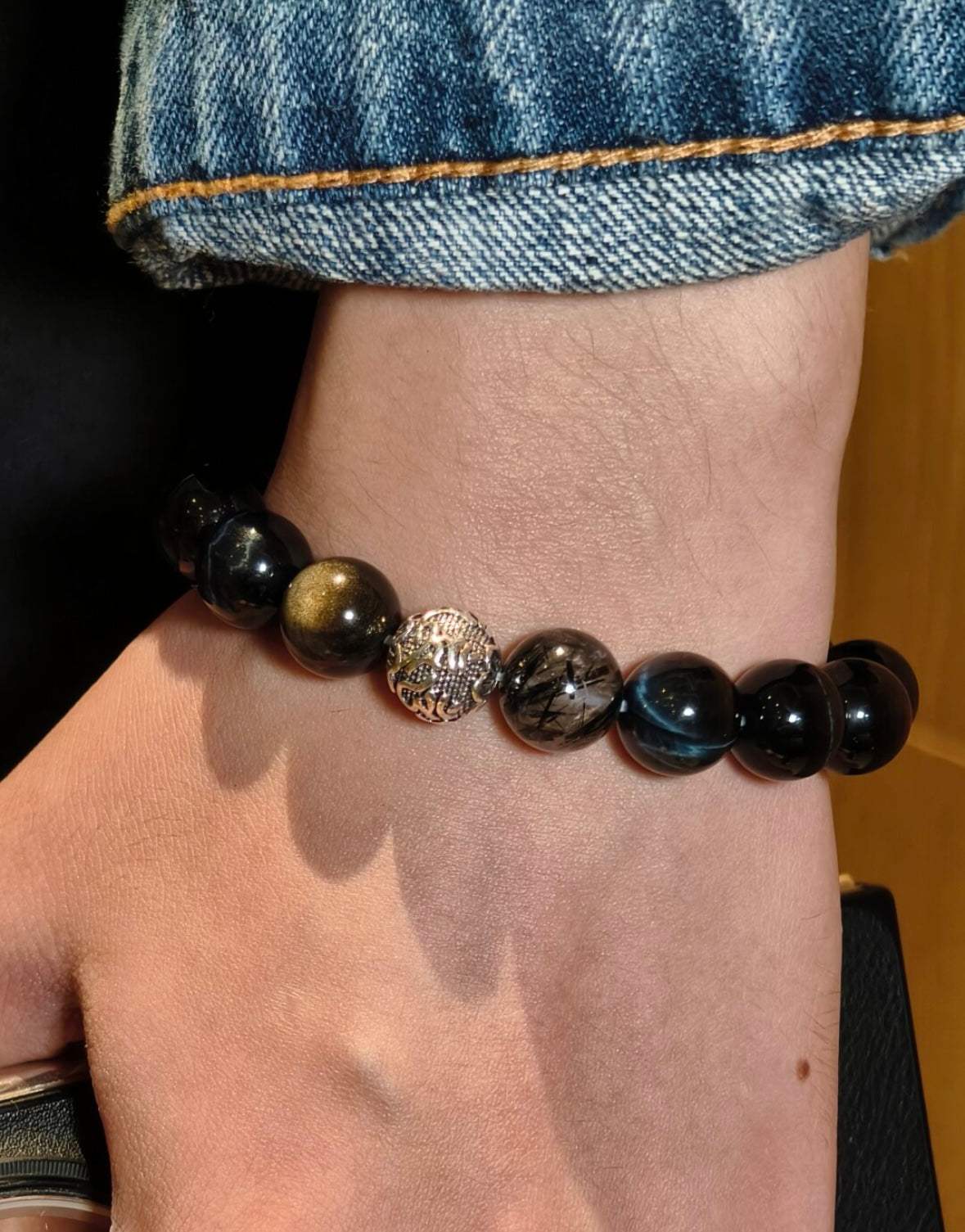 Wealth & Energy Tiger’s Eye(12mm) Men’s Bracelet for Career Success