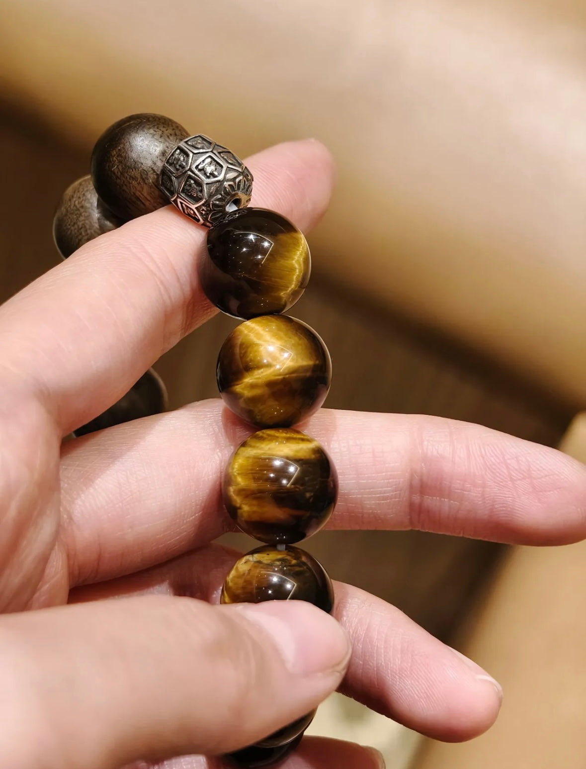 Wealth & Protective Tiger’s Eye(14mm) Men’s Bracelet