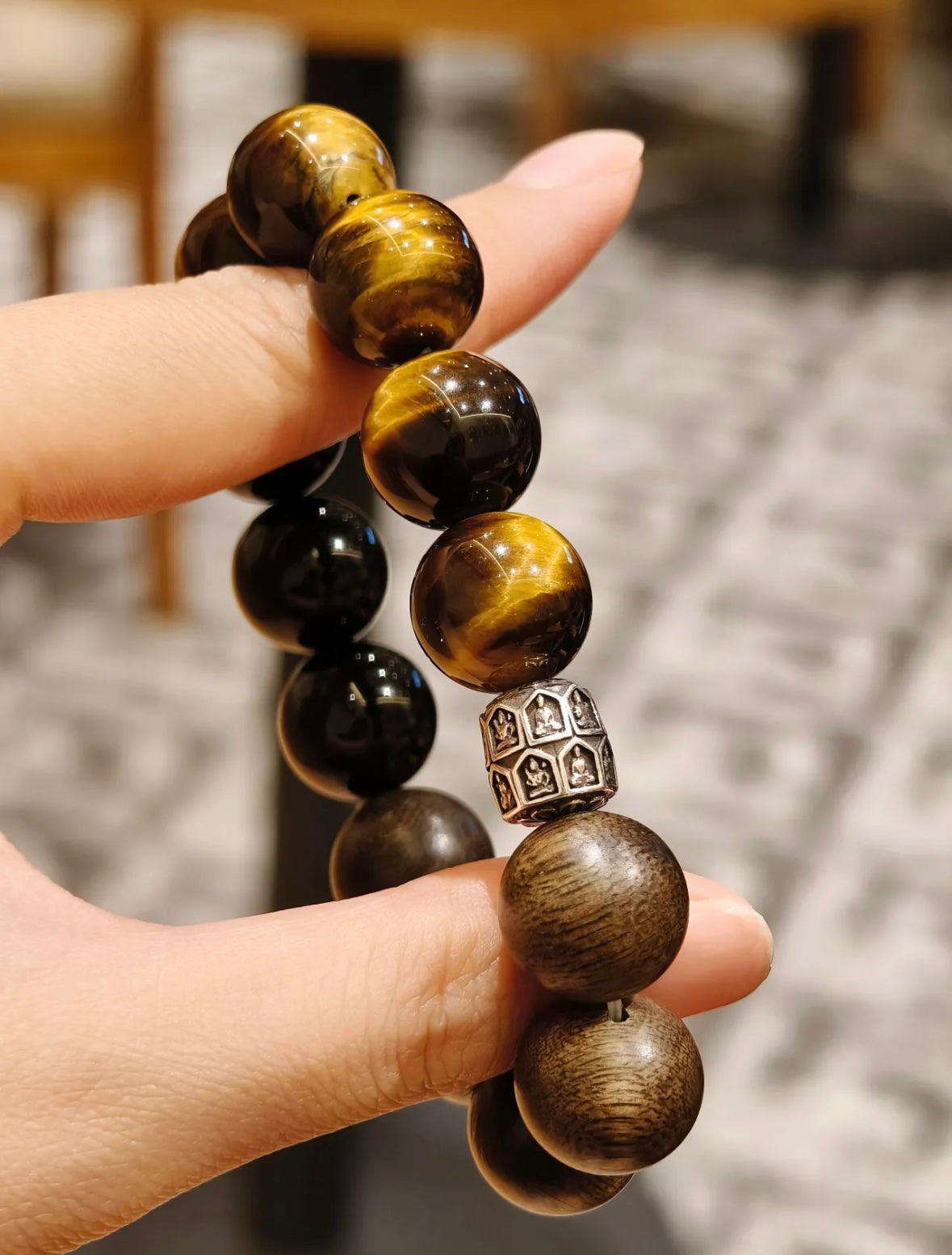 Wealth & Protective Tiger’s Eye(14mm) Men’s Bracelet