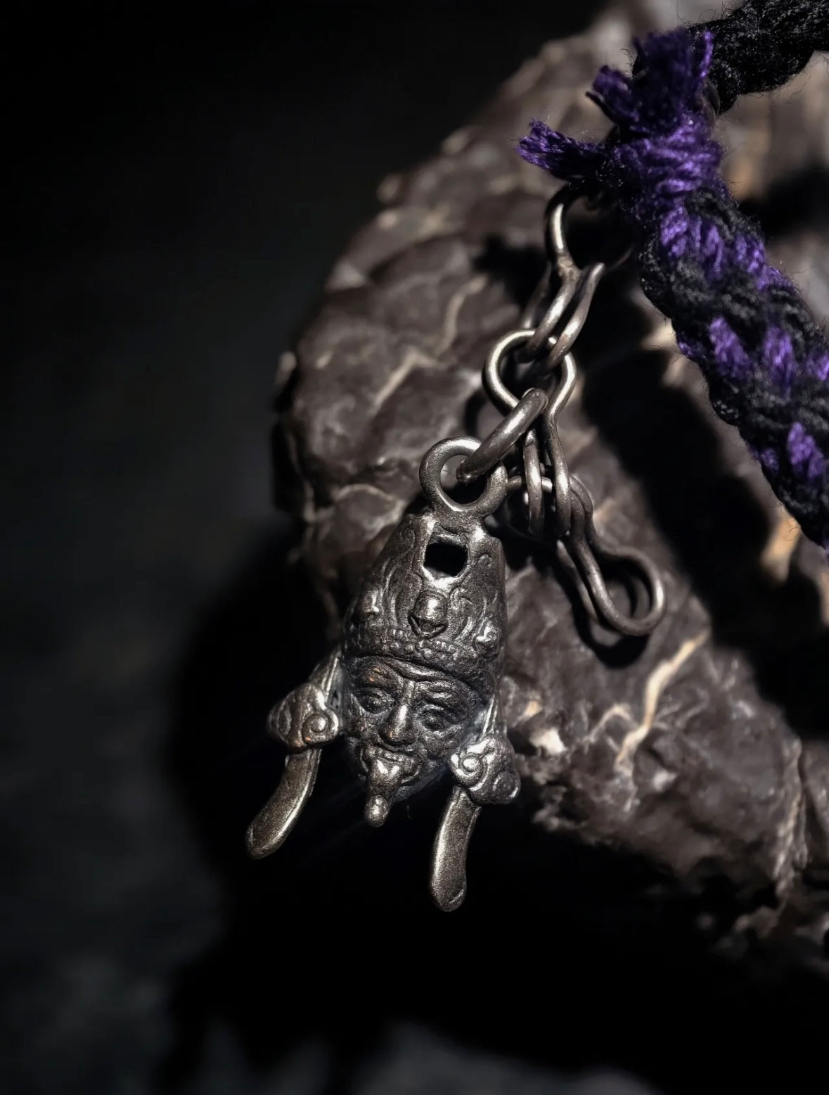 Peace & Clarity Tibetan Purple Charoite Pendant Necklace