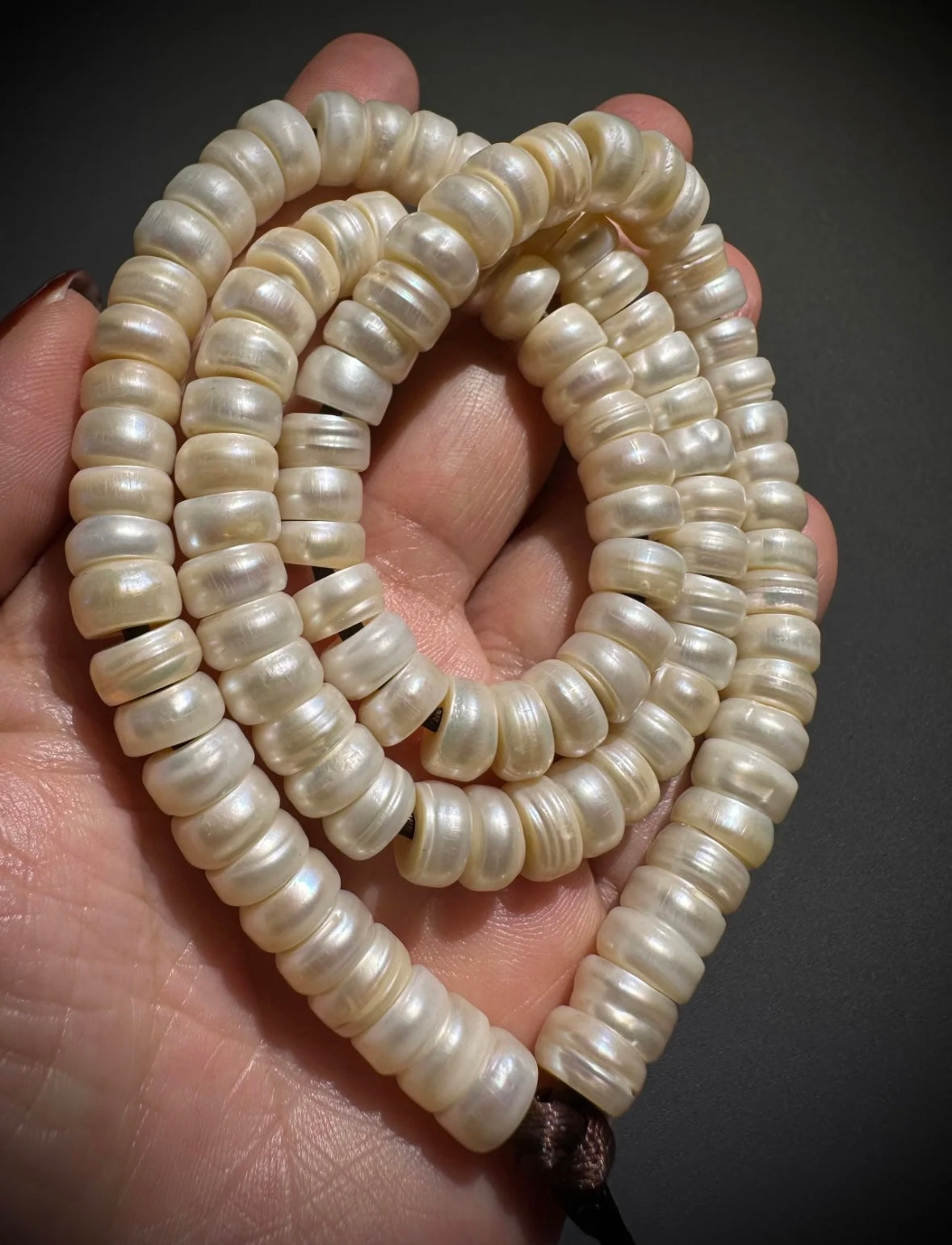 Handcrafted Tibetan Vintage Pearl Mala Necklace(108 Beads)