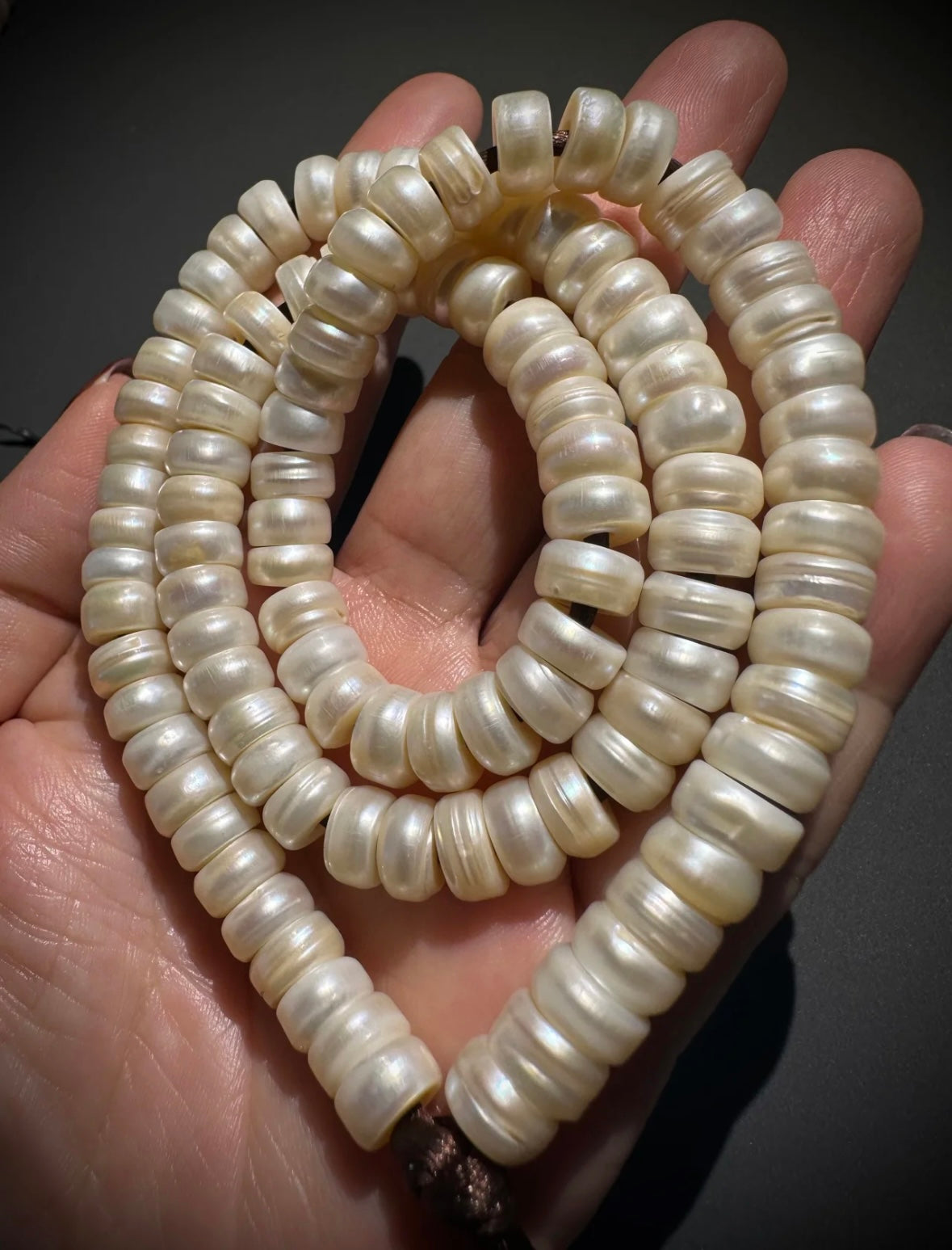 Handcrafted Tibetan Vintage Pearl Mala Necklace(108 Beads)