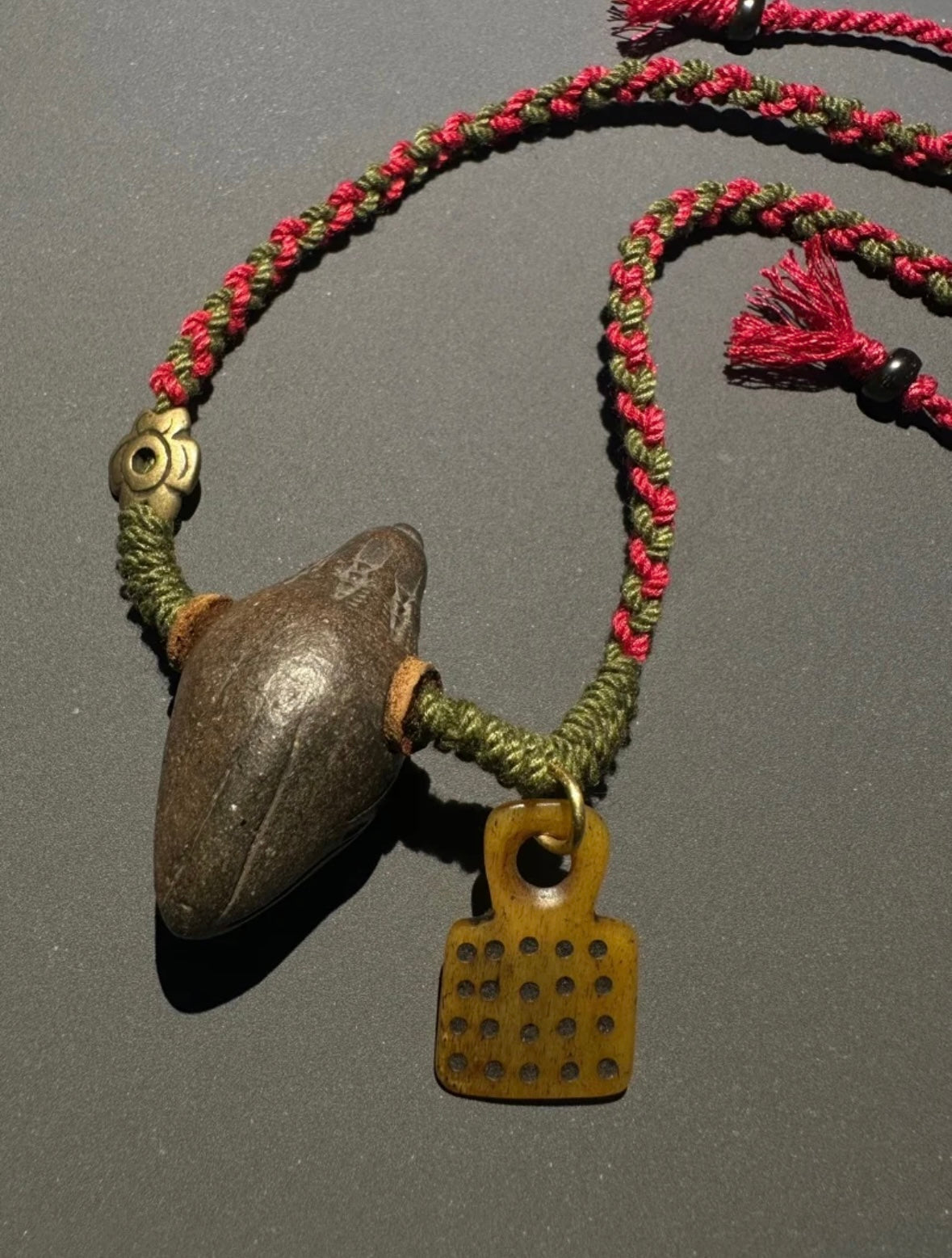 Tibetan Nyangla Tsatsa Amulet Necklace: Sacred Shield of the Himalayas