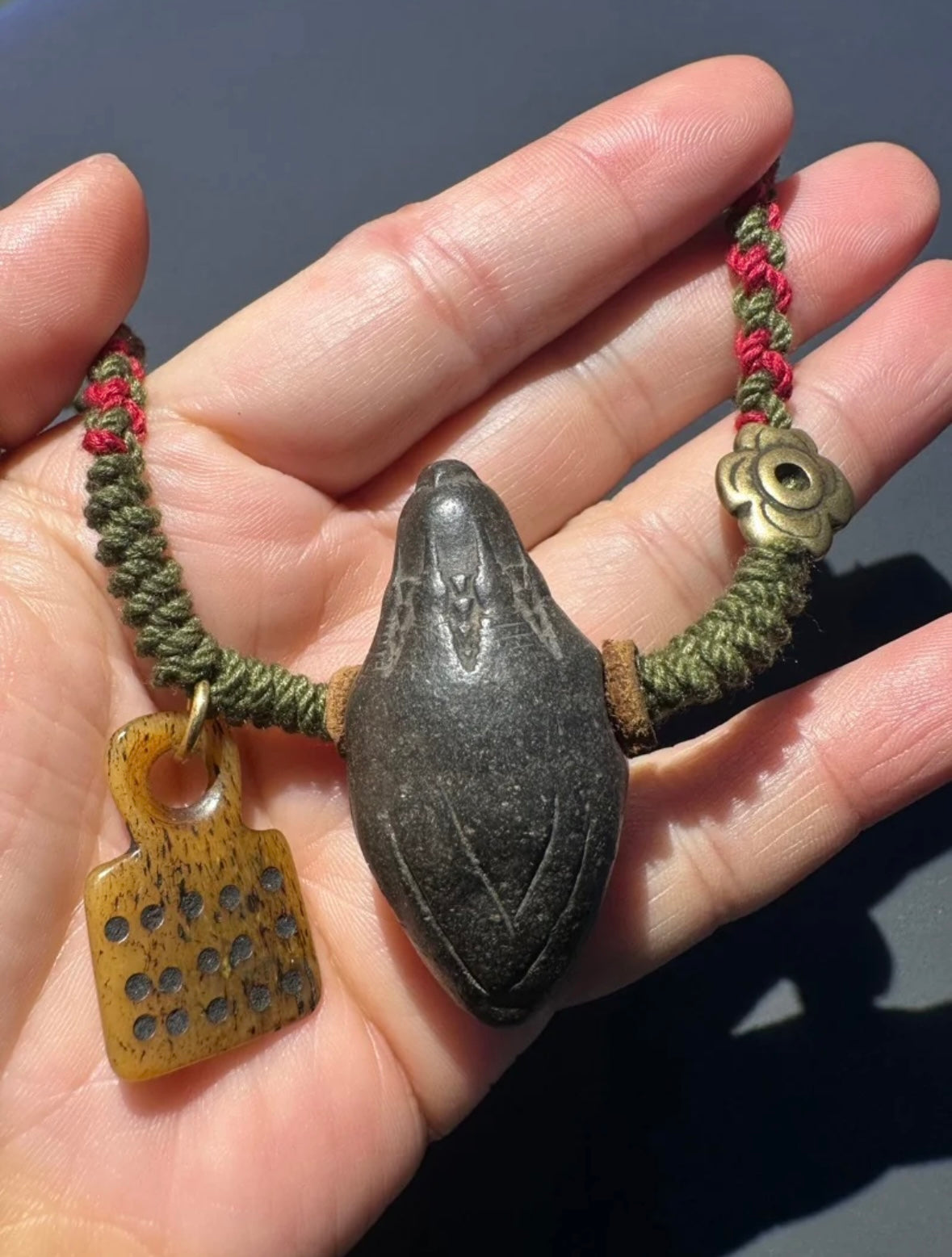 Tibetan Nyangla Tsatsa Amulet Necklace: Sacred Shield of the Himalayas