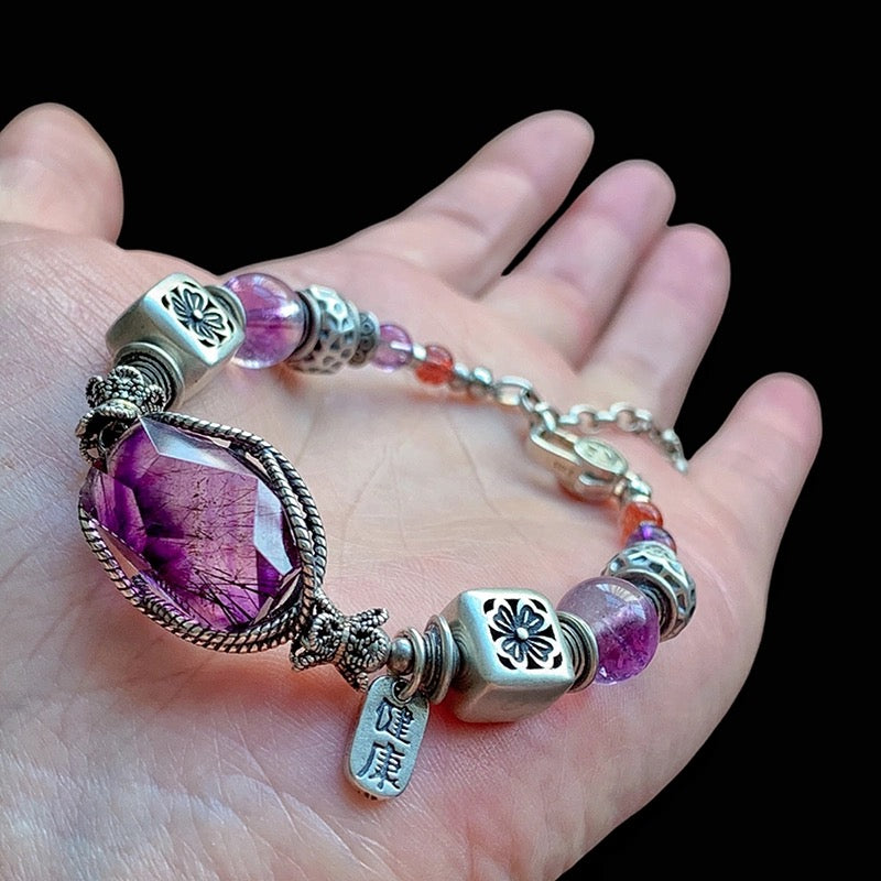 Unique Tibetan-Inspired Seven Super Crystal Bracelet