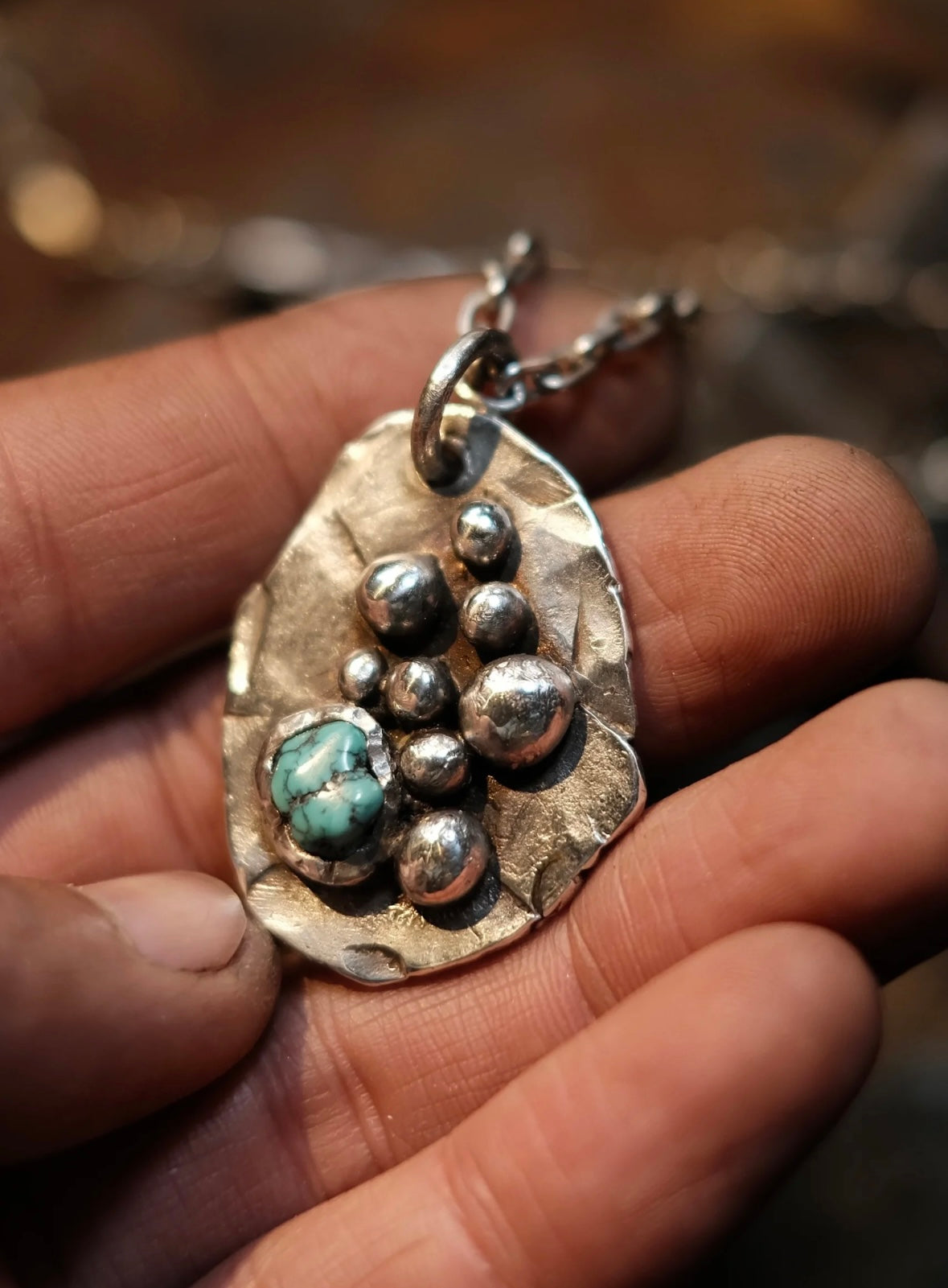 Handcrafted Turquoise Necklace 925 Sterling Silver : A Timeless Emblem of Tibetan Heritage