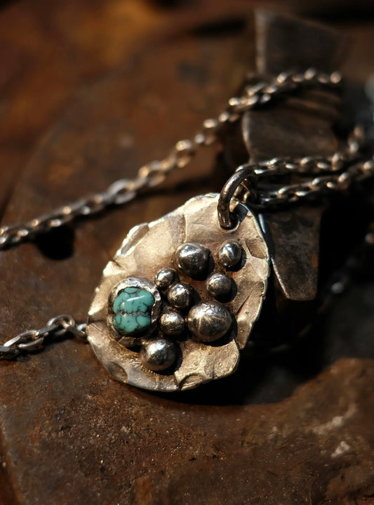 Handcrafted Turquoise Necklace 925 Sterling Silver : A Timeless Emblem of Tibetan Heritage