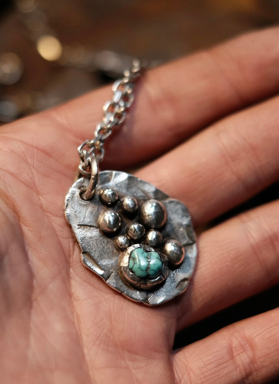 Handcrafted Turquoise Necklace 925 Sterling Silver : A Timeless Emblem of Tibetan Heritage