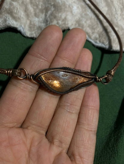 Tibetan Sun Stone Healing Necklace: Embrace the Energy of Wealth & Longevity