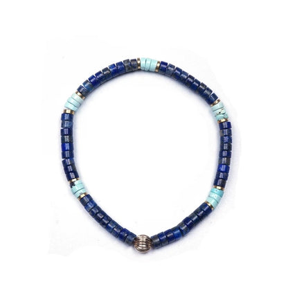 Lapis Lazuli & Turquoise Men's Bracelet