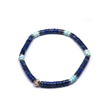 Lapis Lazuli & Turquoise Men's Bracelet