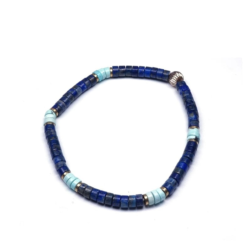 Lapis Lazuli & Turquoise Men's Bracelet