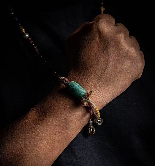 Tibetan Handwoven Amazonite Bracelet for Men