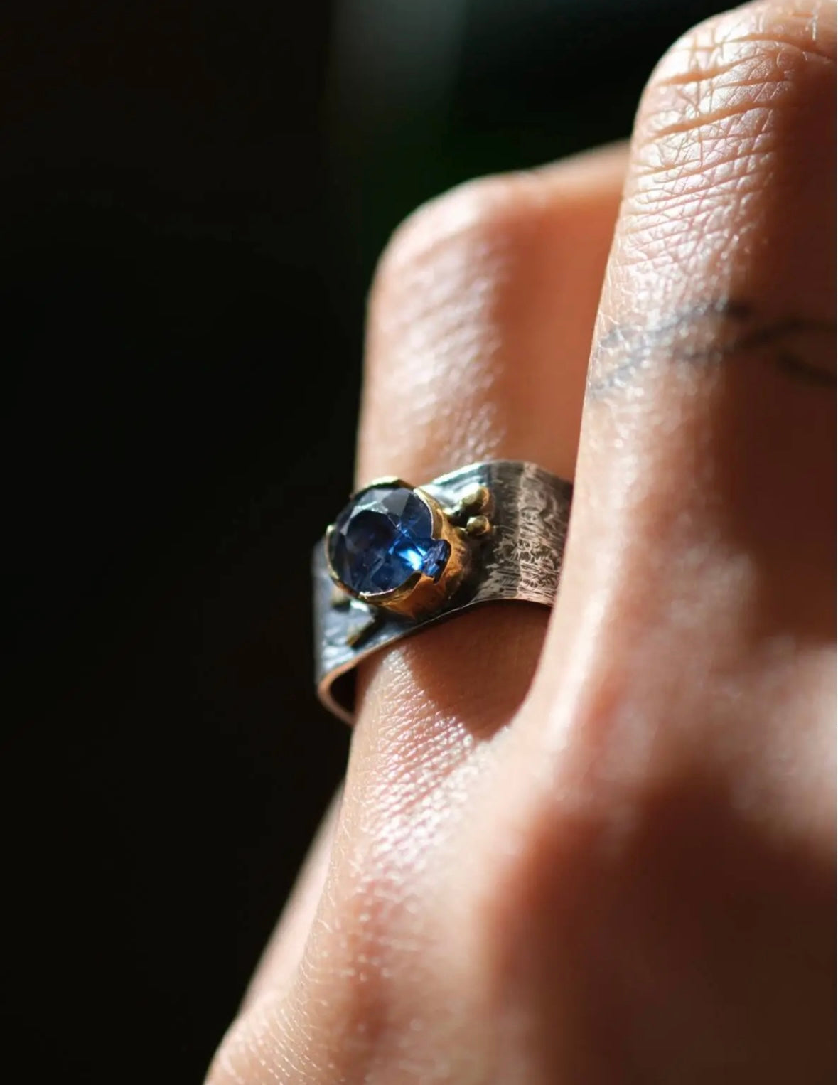 Himalayan Blue Kyanite 925 Sterling Silver Square Ring