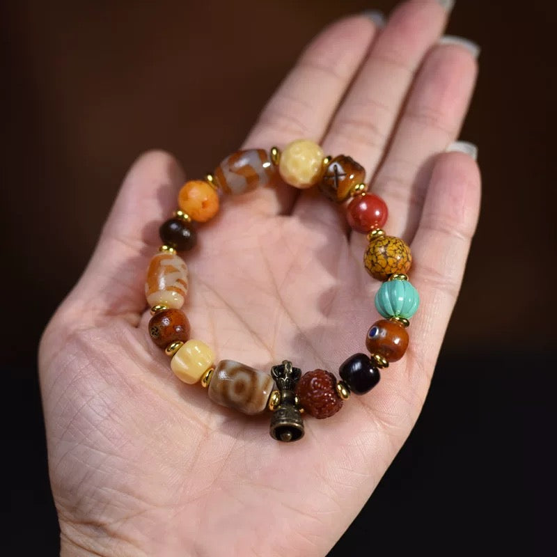 Tibetan Sacred Multi-Gem Mala Bracelet Ⅰ