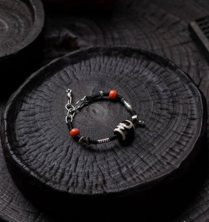 Protect & Blessing Tibetan Black Braided Cord Bracelet