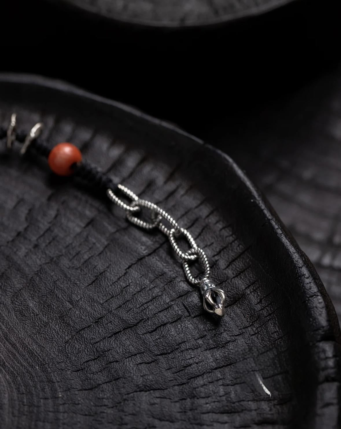 Protect & Blessing Tibetan Black Braided Cord Bracelet