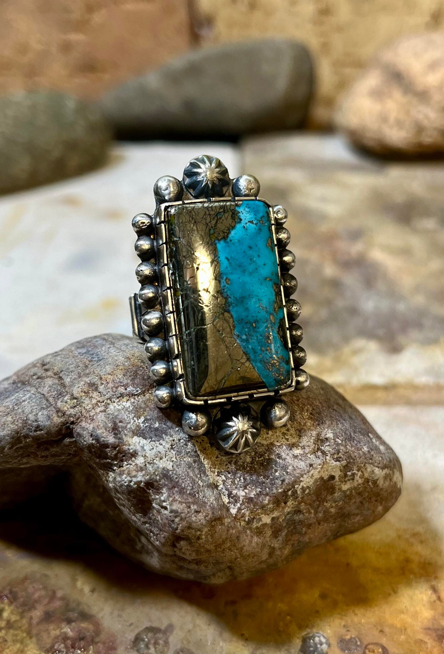 Avalanche of Soul: Turquoise & 925 Silver Statement Ring