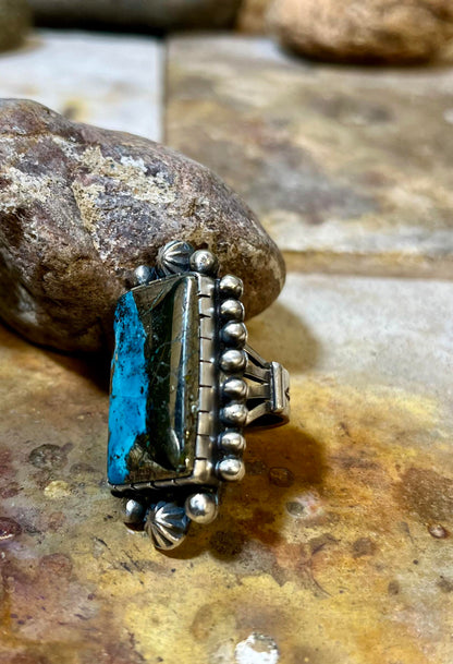 Avalanche of Soul: Turquoise & 925 Silver Statement Ring