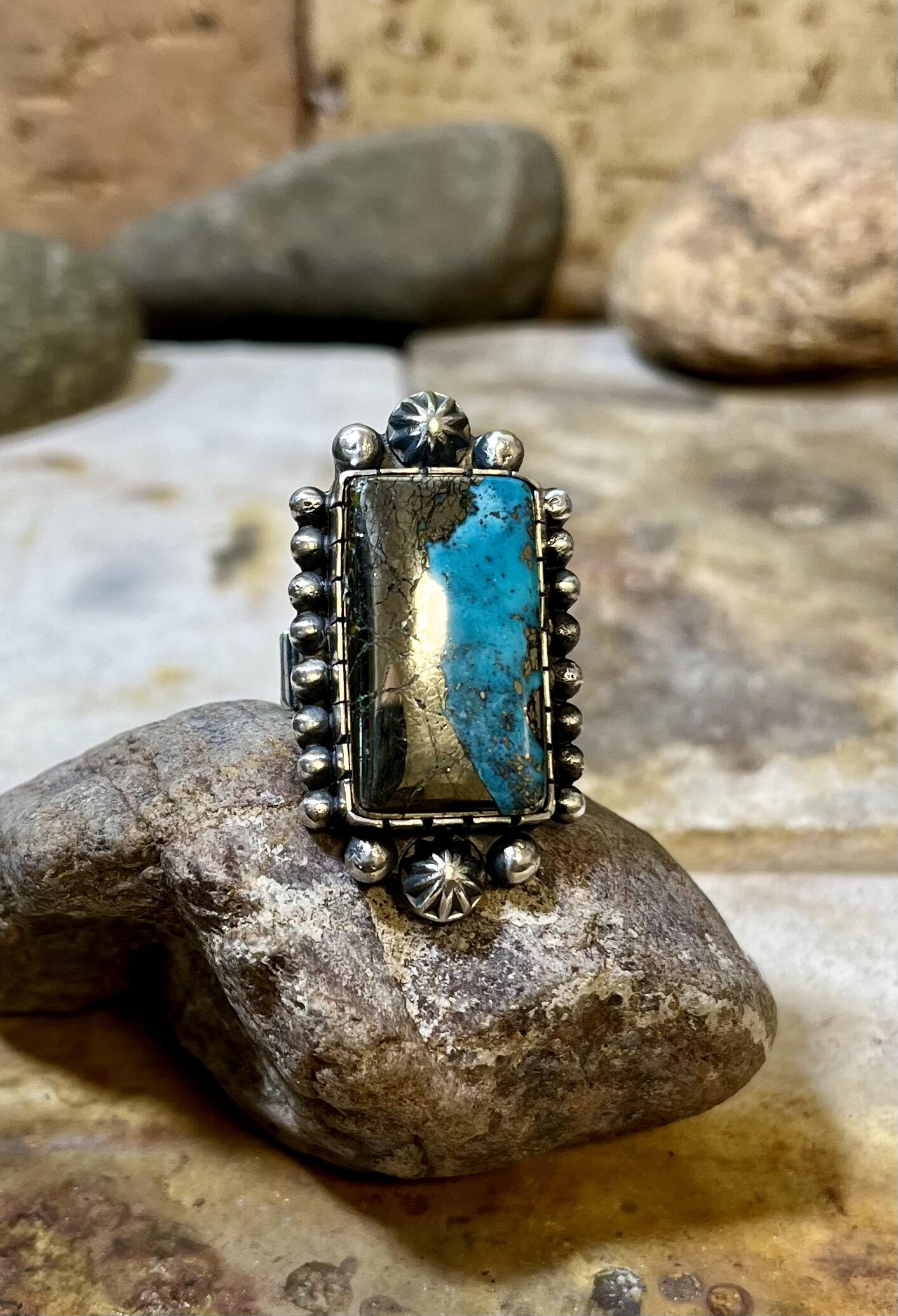 Avalanche of Soul: Turquoise & 925 Silver Statement Ring