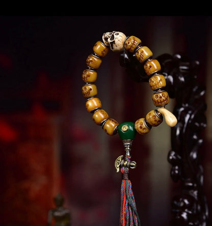 Tibetan Yak Bone Wealth Bracelet for Men