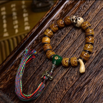 Tibetan Yak Bone Wealth Bracelet for Men