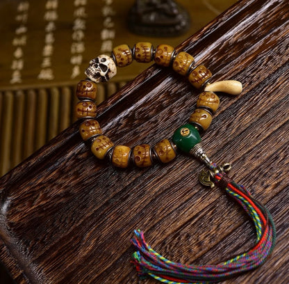 Tibetan Yak Bone Wealth Bracelet for Men