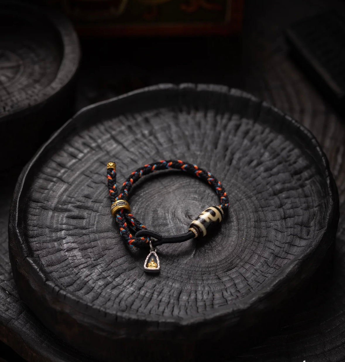 Tibetan Dzi Bead & Buddha Blessing Bracelet