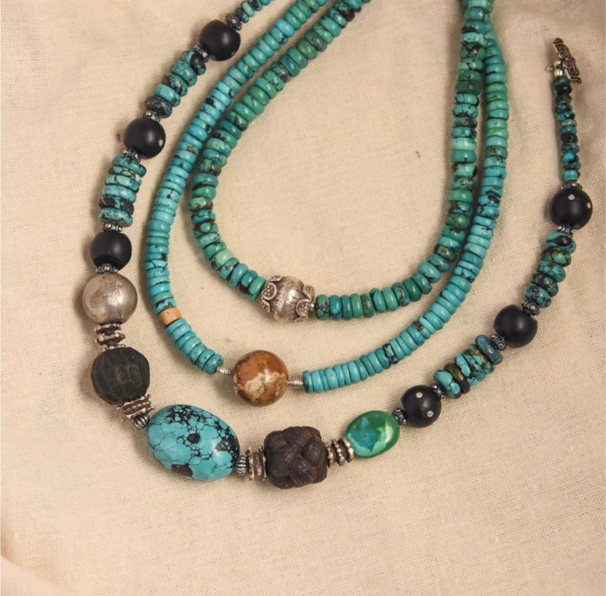 Handmade Tibetan Raw Turquoise Necklace