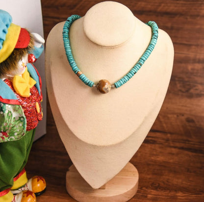 Handmade Tibetan Raw Turquoise Necklace