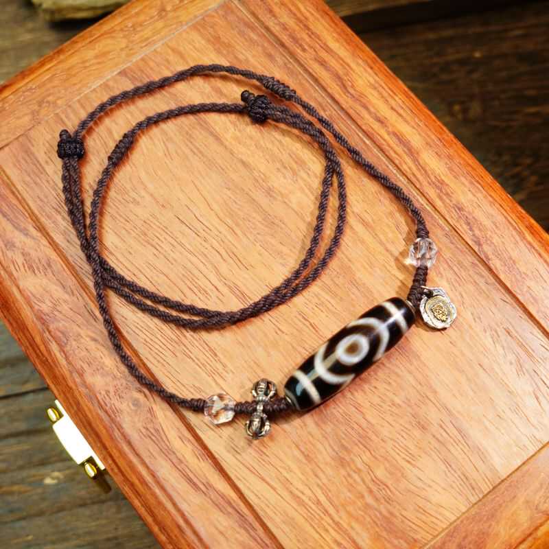 Tibetan Three-Eye Dzi Necklace