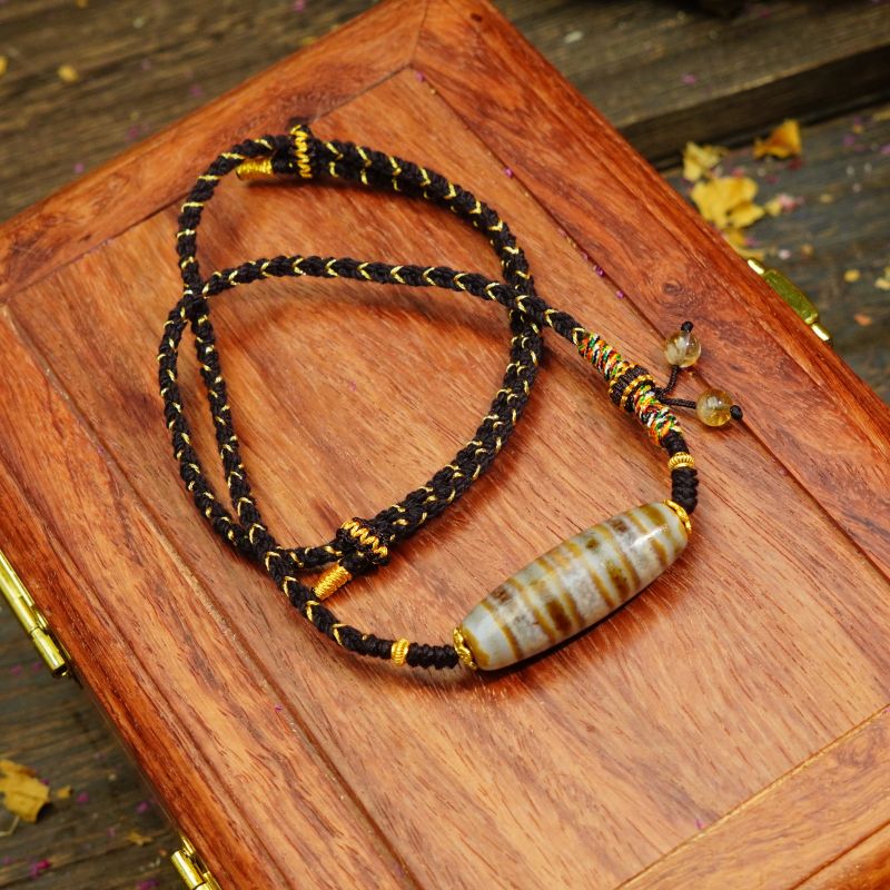 Tibetan Dzi Talisman Necklace