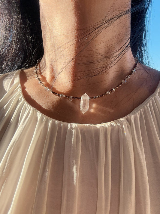 Himalayan Harmony Crystal Quartz Necklace