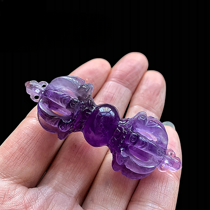 Tibetan Spiritual Awakening Amethyst Vajra Pendant Necklace