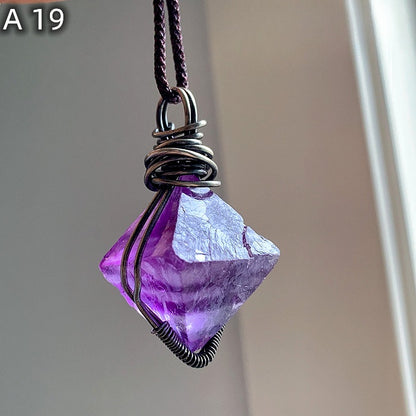 Tibetan Spirit Awakening Amethyst Fluorite Necklace