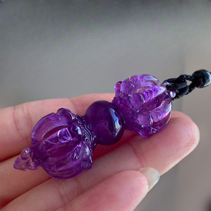 A Fusion of Tibetan Power and Crystal Energy Amethyst Vajra Necklace