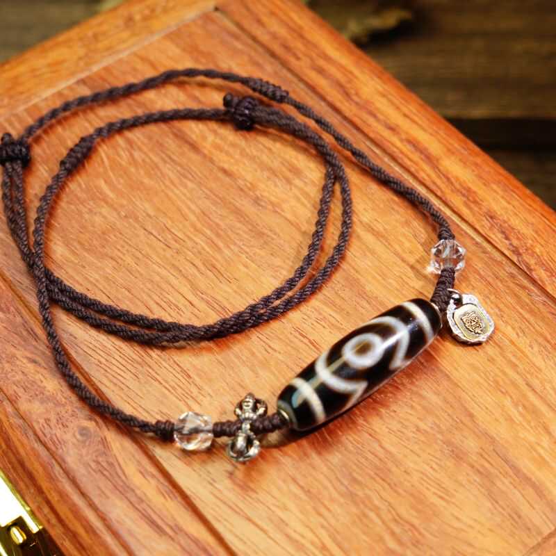 Tibetan Three-Eye Dzi Necklace