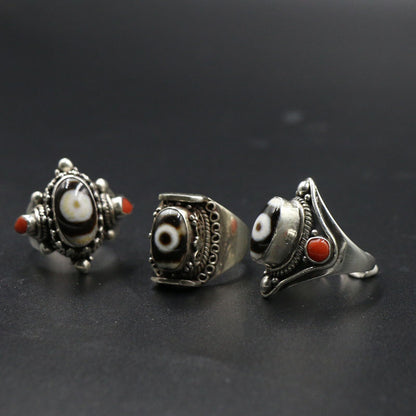 Tibetan One-Eye Dzi Ring