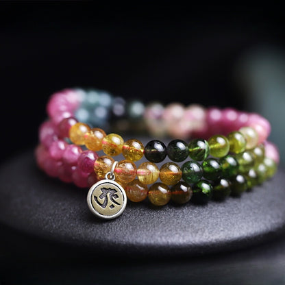 Balance & Positive Rainbow Tourmaline Bracelet