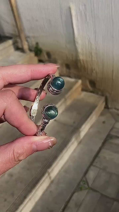 Communication & Calm Aquamarine  925 Sterling Silver Bracelet